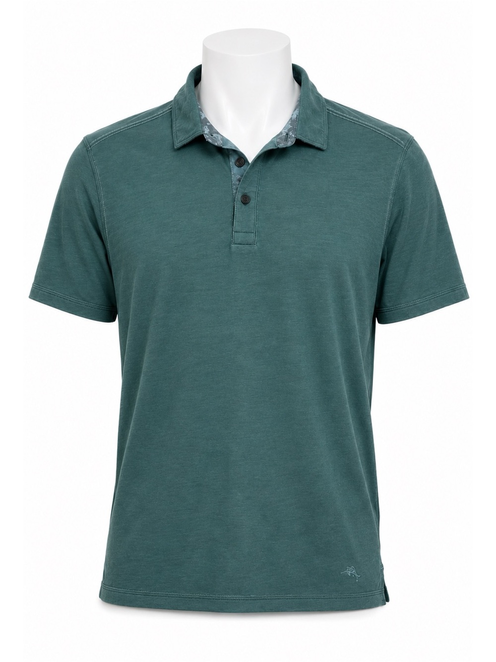 Size XXL Tommy Bahama Men’s Green Teal Short Sleeve Polo Shirt Casual Luxury